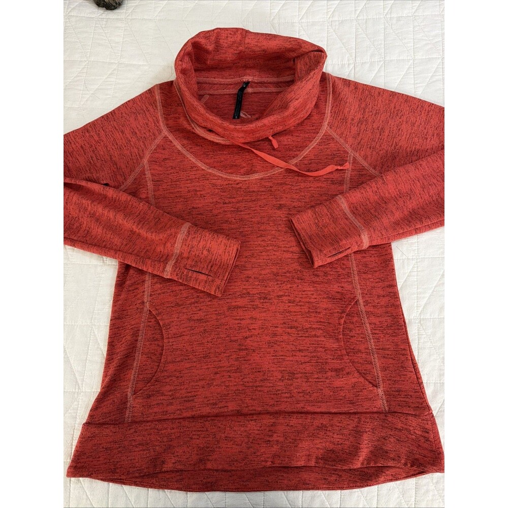 KÜHL Women's Lea Pullover Pink Coral Small Cowlneck Sweater Pockets Small S